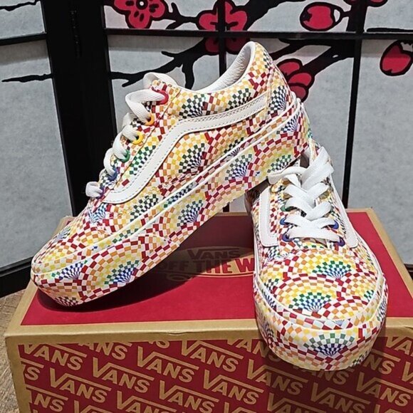 VANS Old Skool Pride Platfor Skate Shoes Size 6.5 New - Picture 3 of 6